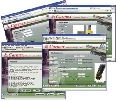 Katalog Carmex i programy CNC na www.carmex.com Oprogramowanie dostêpne na www.carmex.com pomaga w wyborze w³aœciwych narzêdzi sk³adanych i monolitycznych do centrum numerycznego CNC.