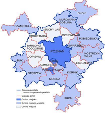 XVI.3. STAN OBECNY XVI.3.1. Lokalizacja i opis gminy Rokietnica Gmina Rokietnica jest gminą wiejską położoną w województwie wielkopolskim w północnej części powiatu poznańskiego.