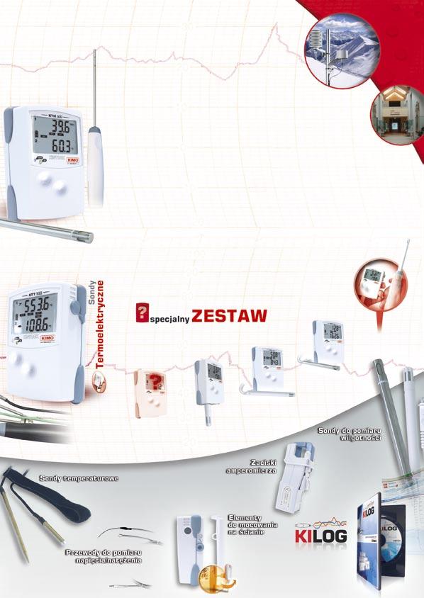 Duży wyświetlacz LCD Funkcje termometru i termo-higrometru Ochrona IP 67 Rejestrowanie parametrów powietrza zewnętrznego KTH 300 Rejestratory temperatury i wilgotności 2 i 3 parametry KTH 300 A KTH