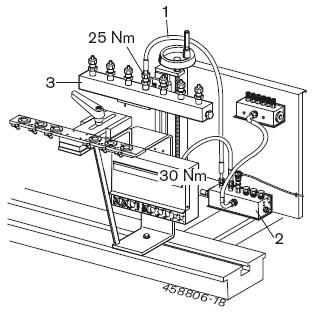 3.2 Adapter mocujący. 3.2.1 MontaŜ adaptera mocującego Rys. 16: Przygotowanie adaptera mocującego 1. Wsuń wspornik podtrzymujący (poz.1) na łoŝe stołu EPS i za pomocą śrub mocujących (poz.