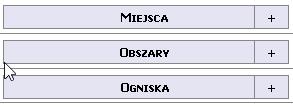Prawy panel ekranu mapy Prawy panel (rysunek: żółta ramka nr 2) zawiera trzy sekcje: Narzędzia, Warstwy, oraz Legenda.