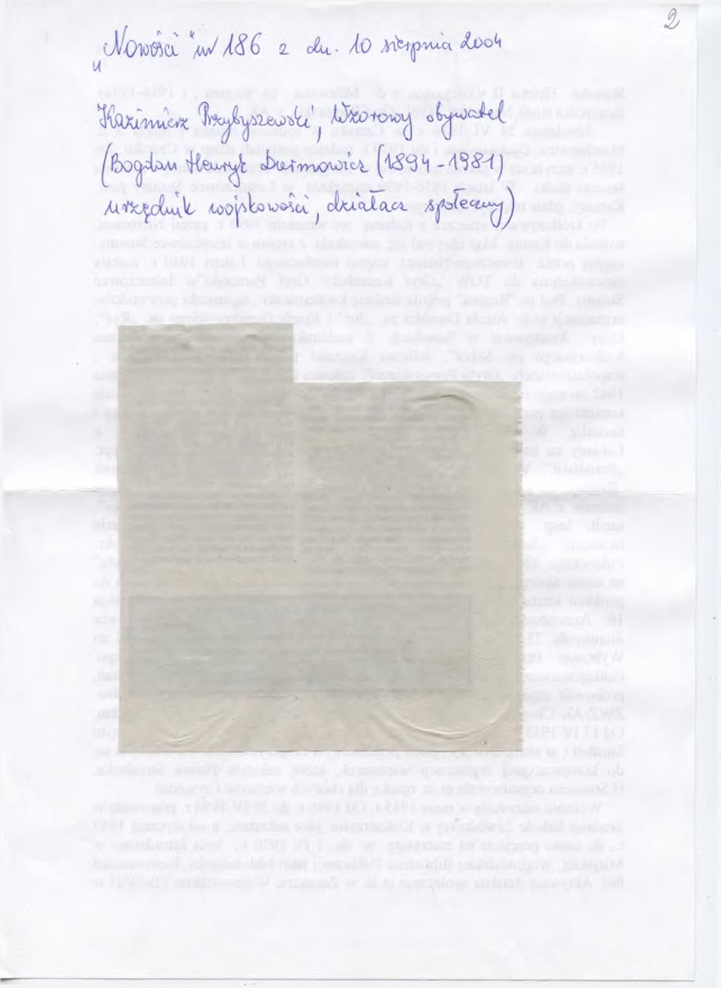 i lipca 1923 r., K om endant PKU T oruń, gen.