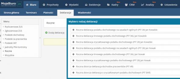 [alert-info]roczną deklarację PIT-36 należy złożyć w US do 30 kwietnia za rok poprzedni. Roczną deklarację PIT 36L należy złożyć w US do 30 kwietnia za rok poprzedni.