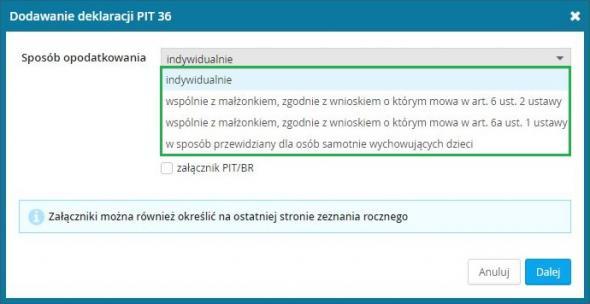 Przy opodatkowaniu wspólnym z małżonkiem należy podać identyfikator małżonka w formie NIP lub PESEL.