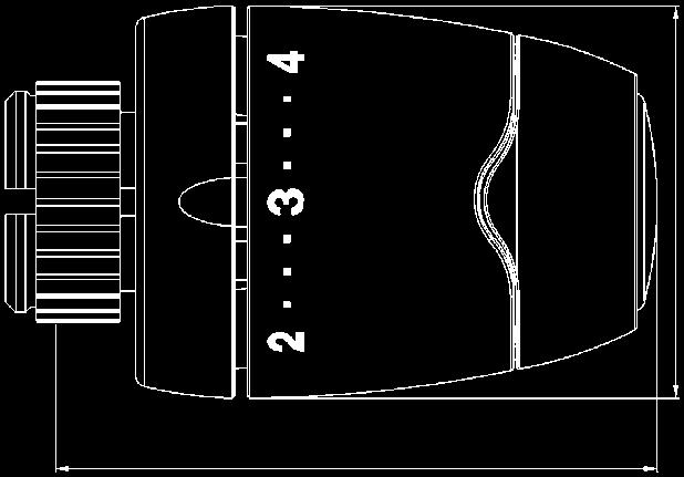 Głowica termostatyczna RTS-R Everis TM z czujnikiem cieczowym posiada zakres nastawy temperatur 8-28 C.
