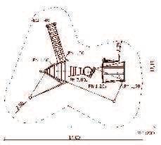 5.37.11 Statek Kolumba 1 wieża do zabawy; ok. 2,3/1.7 x 1.5 m; wys. podestu = 1.5 m; 1 słup wydłużony z fl agą 1 dziób 3-kątny; ok. 1.7/1.