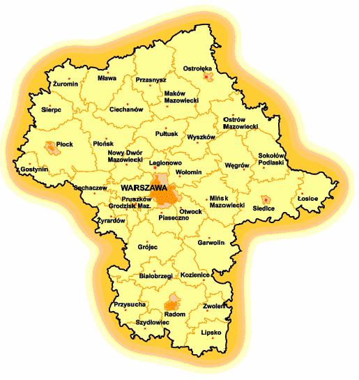 Wg prognozy GUS przyrost ludnoci województwa mazowieckiego bdzie nieznaczny. Liczba ludnoci do 2020r. ma wzrosn o 46,2 tys. tj. o 0,9% w stosunku do 2003r.