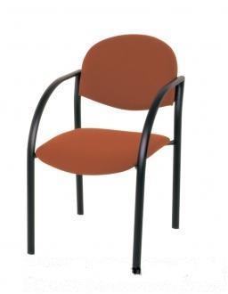 2. Krzesło wyściełane, kolor tapicerki pomarańczowy,