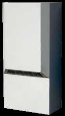 Przy montażu we wnęce urządzenia wystają tylko 25 mm za ścianę szafy. Ponieważ do mocowania potrzebne są tylko niewielkie otwory, drzwi szafy pozostają stabilne.