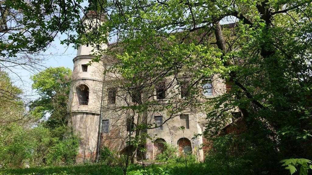 4.1.2. Dziedziniec zamku 4.1.2.1. Elewacje od strony wewnętrznej zamku (dziedziniec) - elewacje zewnętrzne budynków - znajdują się w stanie ogólnym: złym, - opaski zewnętrzne niewłaściwe, brak, -