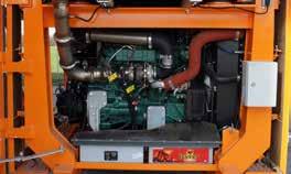 Dane techniczne Silniki: VOLVO TIER3 160 kw 215 hp VOLVO TIER4f 160 kw 215 hp Cylindry: 6 System chłodzenia: płyn chłodniczy Układ napędowy znajduje się w