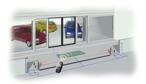 PRZYKŁADOWA INSTALACJA DLA WIELU UŻYTKOWNIKÓW Lampa ostrzegawcza Antena Bariera CAT-I Stacyjka kluczykowa Bariera CAT-X z wbudowaną centralą sterującą Odbiornik radiowy Pętla magnetyczna Puszka na