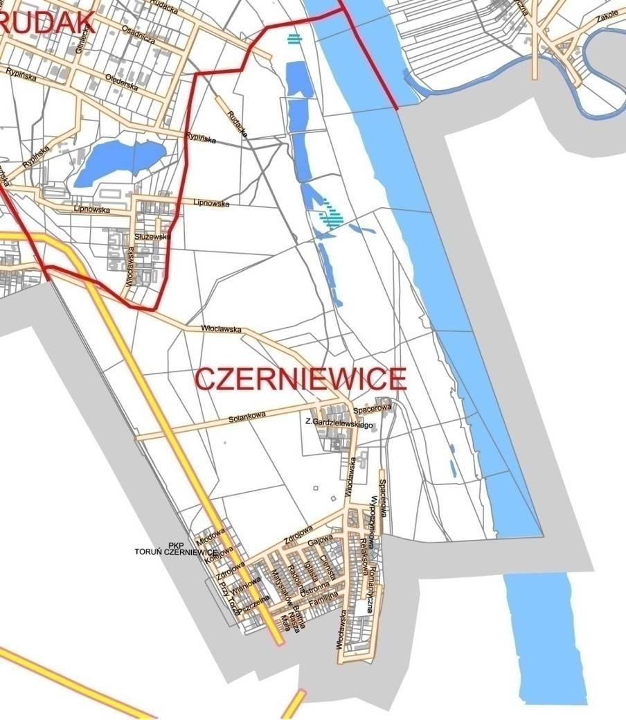 Problemy: zagrożenie powodziowe. Jednostka XVII Czerniewice Znajduje się na lewym brzegu Wisły, w południowo-wschodniej części miasta, otoczona granicą administracyjną, ul.