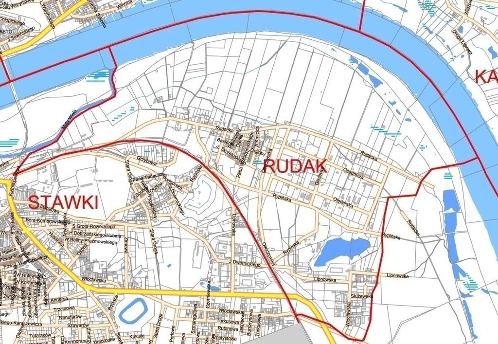 rysunek nr 19. Jednostka urbanistyczna Rudak Źródło: Opracowanie własne na podst. materiałów Urzędu Miasta Torunia Pierwotnie była to osada założona w XIV w.