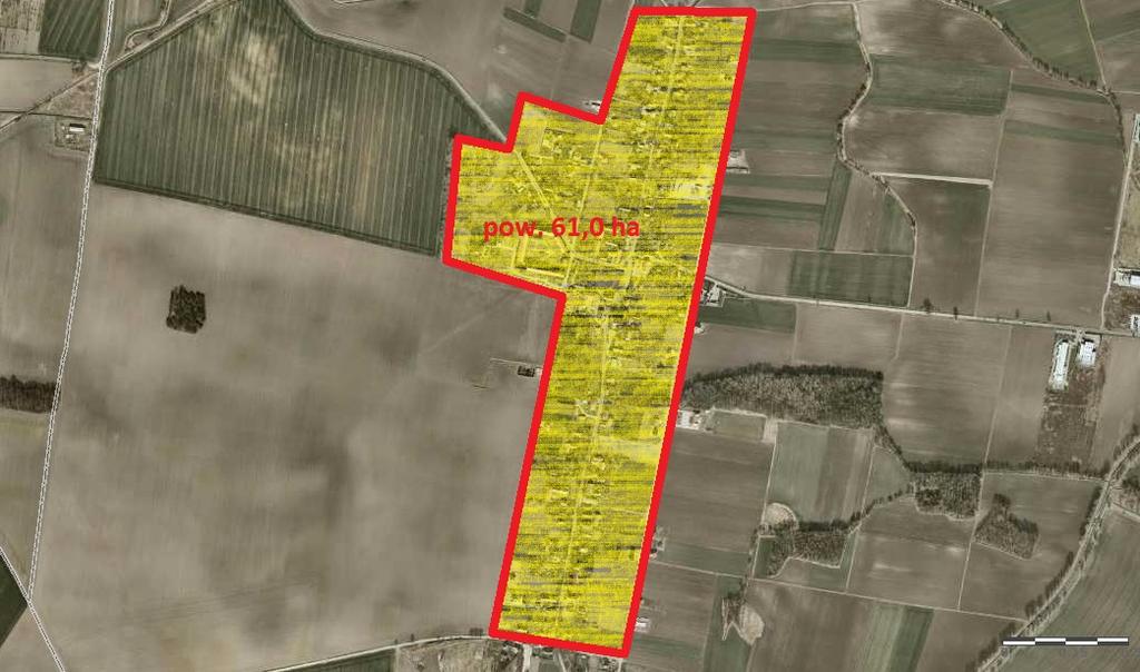 CIESZYCE (obszar zamieszkania), pow. całkowita 84,0 ha skala 1:10000 Tabela 124.