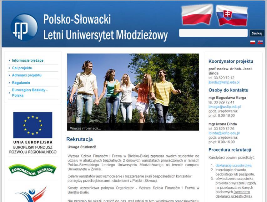 Szkoła Finansów i Prawa w Bielsku-Białej Partner projektu: Žilinská univerzita Wartość
