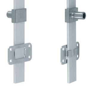 1 mm 2 klucze 4 śruby montażowe zamka 4 Opcje Zaczepy 5, 6, 8, 11 lub 19 mm dostępne w sprzedaży Obrót klucza o 180º przesuwa sztangę z zaczepami