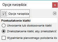 Stosowanie przekształceń klatki Rysunek 65. Narzędzia tekstowe 1.