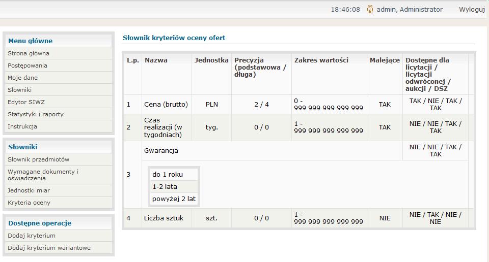 Aby utworzyć aukcję należy: z menu strona główna wybrać opcję utwórz aukcję uzupełnić wymagane pola tekstowe: - Planowaną datę rozpoczęcia postępowania - Planowaną datę zakończenia postępowania -