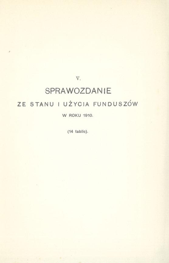 V. SPRAWOZDANIE ZE STANU I UŻYCIA