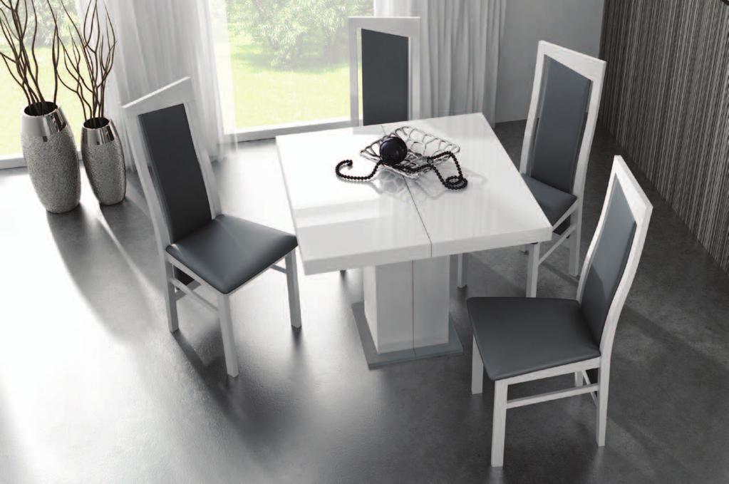 The combination of gloss with Lacobel enhances the luminosity of the surface.