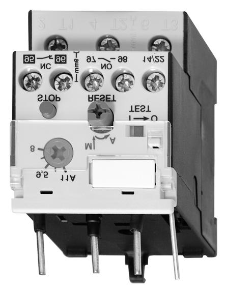 Termiczny przekaźnik przeciążeniowy J7TKN Termiczny przekaźnik przeciążeniowy Montaż bezpośredni i niezależny Wrażliwość na pojedyncze fazowanie zgodnie z normą IEC 947-4-1 Technologia Finger Proof