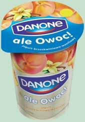 Jogurt DANONE ALE OWOC! 480 g koszt 1 kg przy zakupie 2 szt.