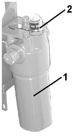 Czyszczenie, konserwacja i naprawy 13.5.5 Filtr oleju tylko przy składaniu Profi: Filtr oleju hydraulicznego (Rys. 145/1) ze wskaźnikiem zanieczyszczenia ( (Rys. 145/2).