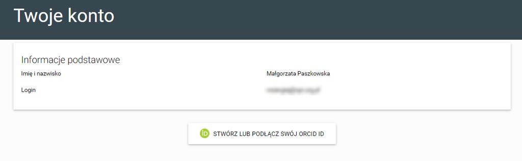 Dzięki temu zabiegowi, numer ORCID będzie widoczny w profilu autora w Module Analitycznym i będzie umożliwiał bezpośrednie przejście na stronę autora w systemie ORCID.