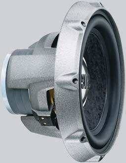 nabiegunnik Głębokość montażu: 172 mm (6-3/4") P1022 Subwoofer 250 mm (10") Moc szczytowa: 400 W RMS, 600 W Skuteczność (2.