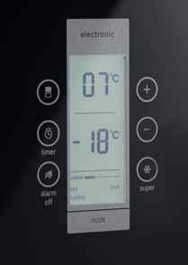 temperatury, oddzielnie dla chłodziarki i zamrażarki Wyświetlacz LCD, LED (KGN 36S71) z funkacjami dodatkowymi: tryb Eco, wakacyjny, BootleTimer (KGN 36S51) Filtr AirFresh aktywny filtr węglowy