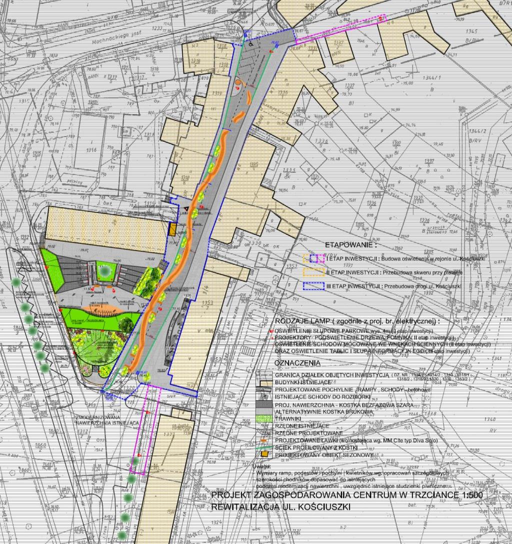 Modernizacja ul. Kościuszki Koszty: 2015-300 tys. zł 2016-1.022 tys.