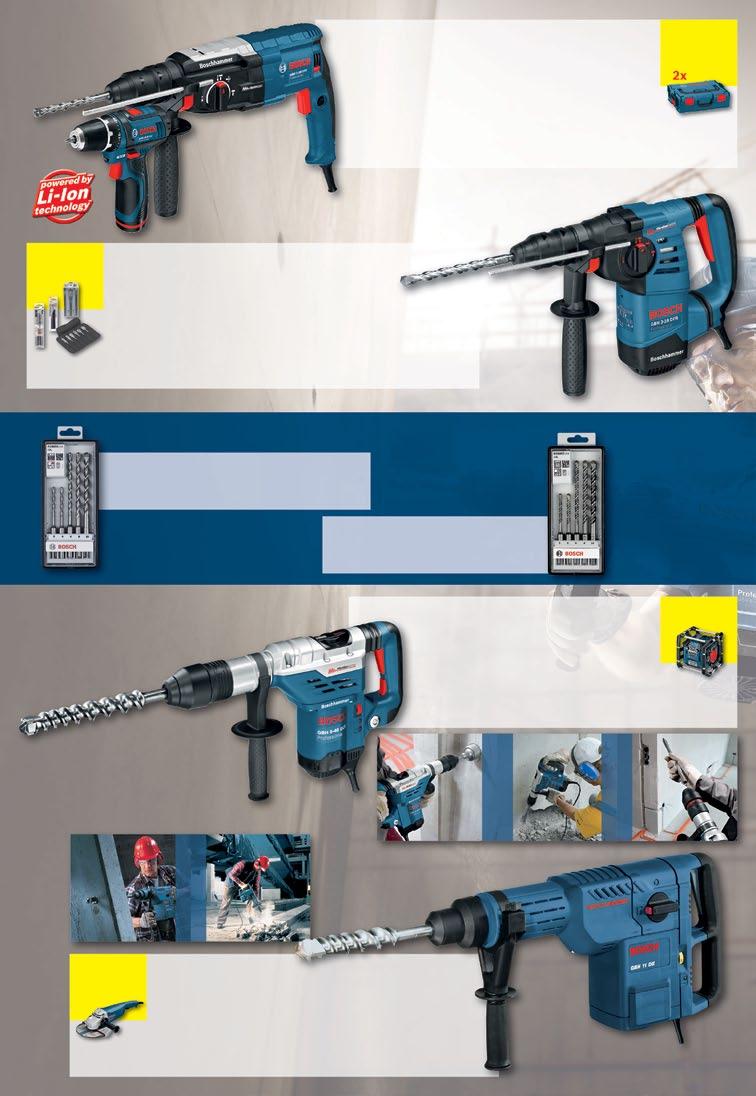 1699 PLN netto 2090 PLN brutto Nr zam. 0.615.990.DW8 ZESTAW PROfESJONALNEGO INSTALATORA: GBH 2-28 DfV / GSR 10,8-2-LI GBH innowacyjny, aktywny system Vibration Control udar 3.2 J maks.