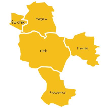Powierzchnia gminy wynosi 20,35 km 2, co stanowi ok. 4,34% powierzchni powiatu.