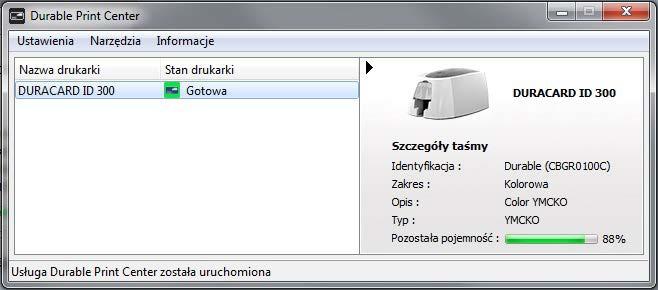 2-2 ZARZĄDZANIE USTAWIENIAMI WYDRUKU W SYSTEMIE WINDOWS Po zainstalowaniu tasiemki drukarka DURACARD ID 300 zostanie automatycznie skonfigurowana.