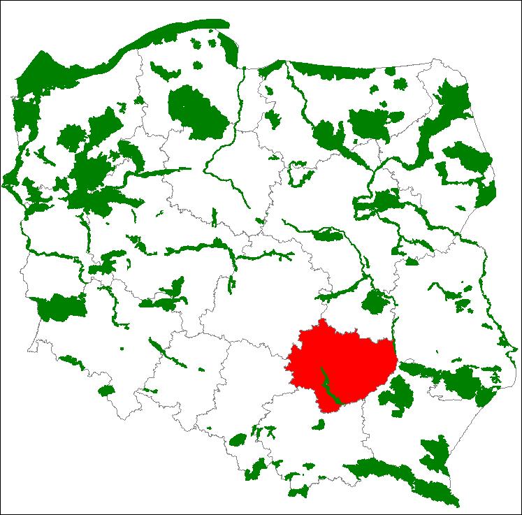 świętokrzyskie Dolina Czarnej Tetrao tetrix C6 Actitis hypoleucos 2% VII Niecka Włoszczowska Podiceps grisegena 1% VII Ciconia nigra C6 Botaurus stellaris C6 V Cygnus cygnus C6 III Anas strepera 1% X