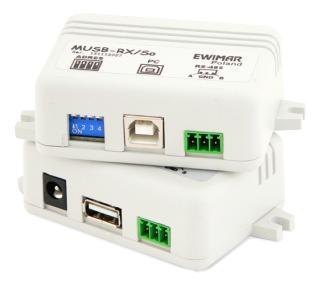 28 PRZEDŁUŻACZE MYSZY MUSB-1/1 v3.2 Aktywny przedłużacz myszy pozwalający sterować jednym urządzeniem na odległość do 1200m Standard USB 1.2 / 2.