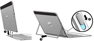 Podłączanie tabletu do dołączanej klawiatury Aby podłączyć tablet do dołączanej klawiatury, wykonaj następujące czynności: 1.