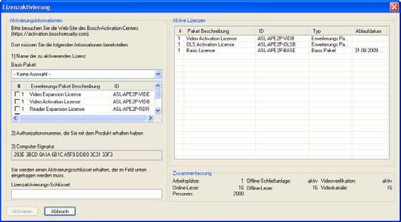 Access Professional Edition 2.1 Zastosowanie pl 55 6.1.2 Aktywowanie licencji Do aktywacji licencji konieczne jest wykonanie dwóch kroków: 1. Aktywowanie pakietu podstawowego. 2. Aktywowanie wszystkich zakupionych rozszerzeń.