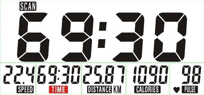 2. Uzyskaj dostęp do ustawień funkcji TIME/DISTANCE/CALORIES/PULSE. Jeśli jesteś w trybie ustawienia funkcji, np. czasu, funkcja ta będzie migała na wyświetlaczu.