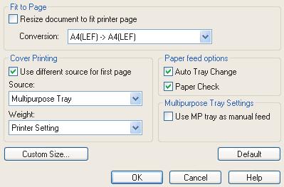 DRUKOWANIE OKŁADKI Funkcja Drukowanie okładki polega na pobieraniu pierwszej strony zadania drukowania z innego podajnika papieru niż pozostałych stron. JAK KORZYSTAĆ Z FUNKCJI DRUKOWANIA OKŁADKI 1.