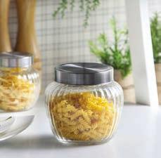 Pojemniki kuchenne Pojemnik szklany z metalową pokrywką 1500ml Pojemnik szklany z metalową pokrywką