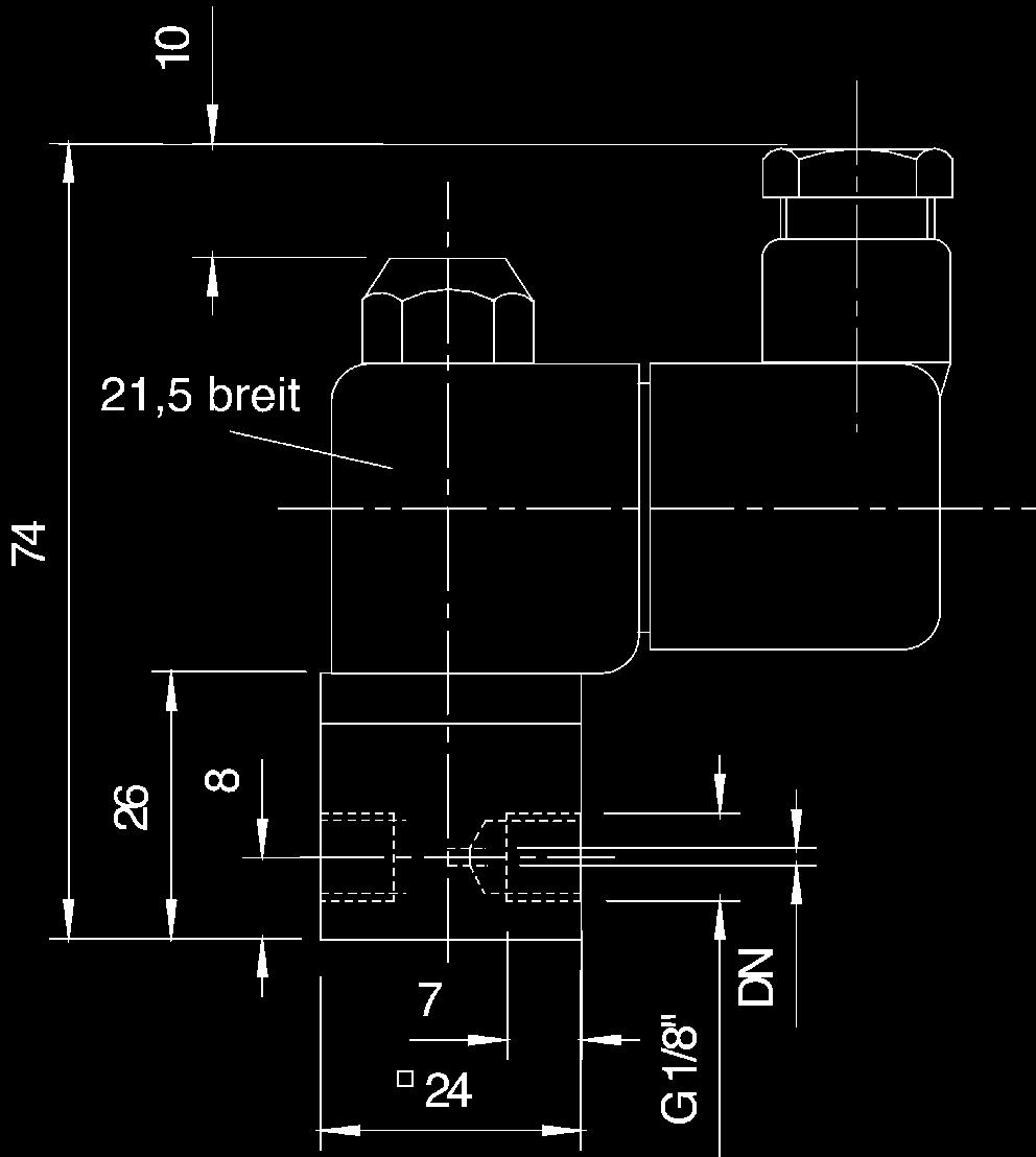 70 VENTILTECHNIK (zalecana: elektromagnes w pozycji stojącej) napięcie znamionowe: prąd zmienny 220 V, 50 Hz (AC) lub prąd stały 24 V (DC) tolerancja napięcia: + 5 do -10 % wg VDE 0580 czas