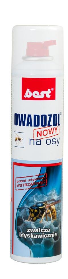 x 520/ 405 ml (karton) Owadozol na osy Preparat owadobójczy w formie aerozolu, przeznaczony do likwidacji gniazd os i szerszeni.