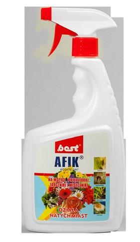 AFIK atomizer chroni róże i rośliny ozdobne AFIK AE Gotowy do użycia preparat do kontroli mszyc, przędziorków, miseczników, tarczników w amatorskich uprawach roślin ozdobnych.