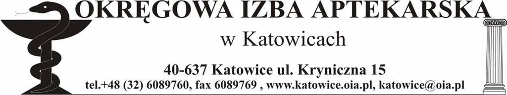 Nasz znak: OIAKat-416-2004 Katowice 2004-11-23 Sz.P. dr n. farm. Izabela MAJEWSKA Śląski Wojewódzki Inspektor Farmaceutyczny ul. Raciborska 15, 40-074 KATOWICE tel. 32-208 74 68, 208 74 70 fax.