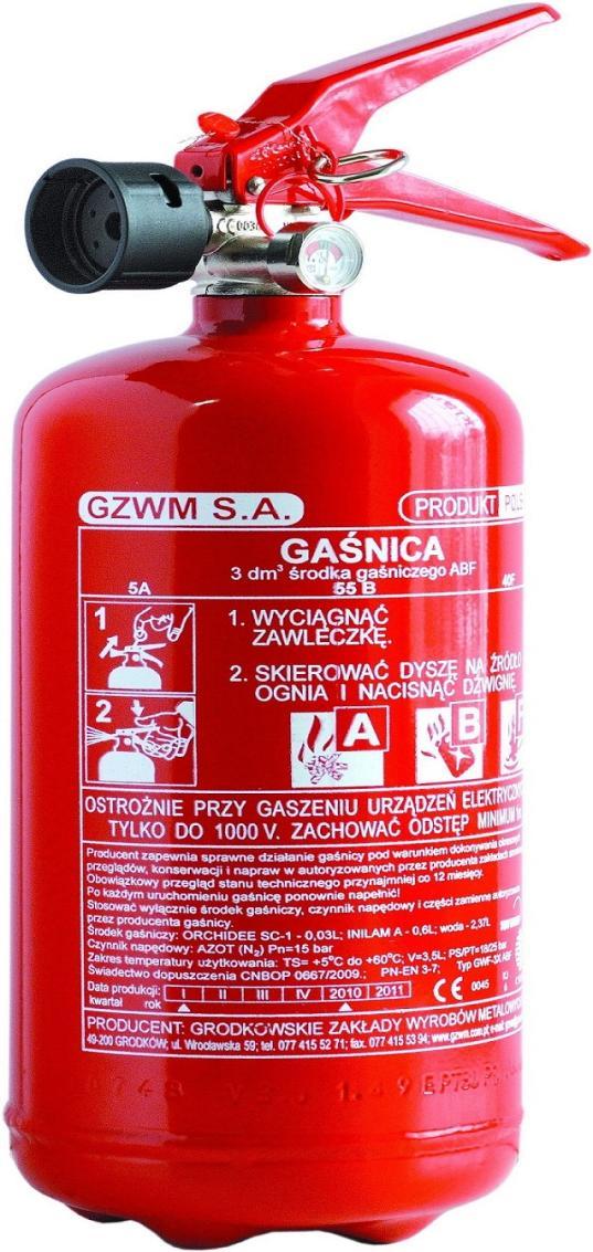 Gaśnica pianowa Środkiem gaśniczym zastosowanym w gaśnicach pianowych jest piana gaśnicza. Powstaje ona z kilkuprocentowego koncentratu środka pianotwórczego i wody.