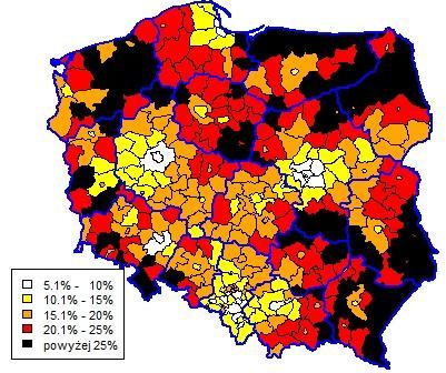 Struktura aktywności ekonomicznej ludności według rejestru NFZ w