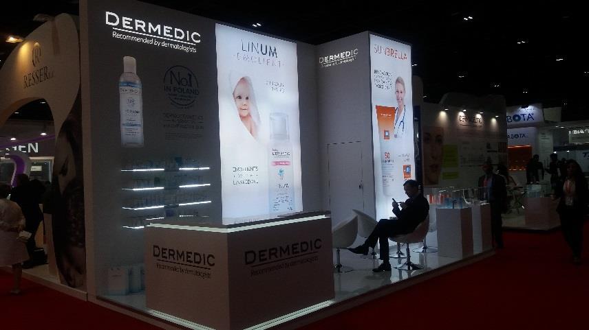 temat planowanych nowości. Marka Dermedic została również po raz pierwszy zaprezentowana na specjalistycznych targach Dubai Derma, które odbyły się w dniach 27-29 marca 2017.