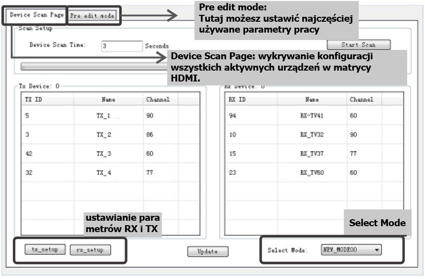 2. 3. 4. 5. 6. 7. 8. 9. przewodem typu LAN (skrętka komputerowa) zakończonym wtykami RJ45 (w przypadku połączenia 1 nadajnik-1 odbiornik) lub połącz ze switchem IGMP (w przypadku matrycy HDMI).